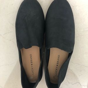 Lucky brand black 8.5 slip on shoes